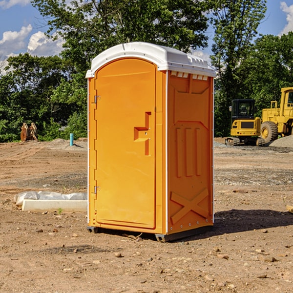 can i customize the exterior of the porta potties with my event logo or branding in Parchment MI